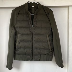 Lululemon REVERSIBLE Atheltic Jacket. Olive green size 6. Goose down fill.
